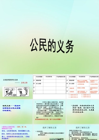 八年级政治下册 1.2.1 公民的义务素材课件 新人教版 课件