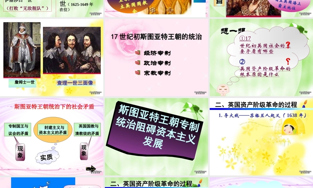九年级历史英国资产阶级革命 新课标 人教版 课件