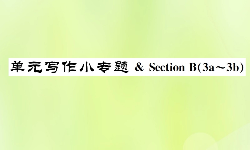 九年级英语全册 Unit 10 You re supposed to shake hands写作小专题习题课件 (新版)人教新目标版 课件