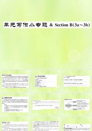 九年级英语全册 Unit 10 You re supposed to shake hands写作小专题习题课件 (新版)人教新目标版 课件