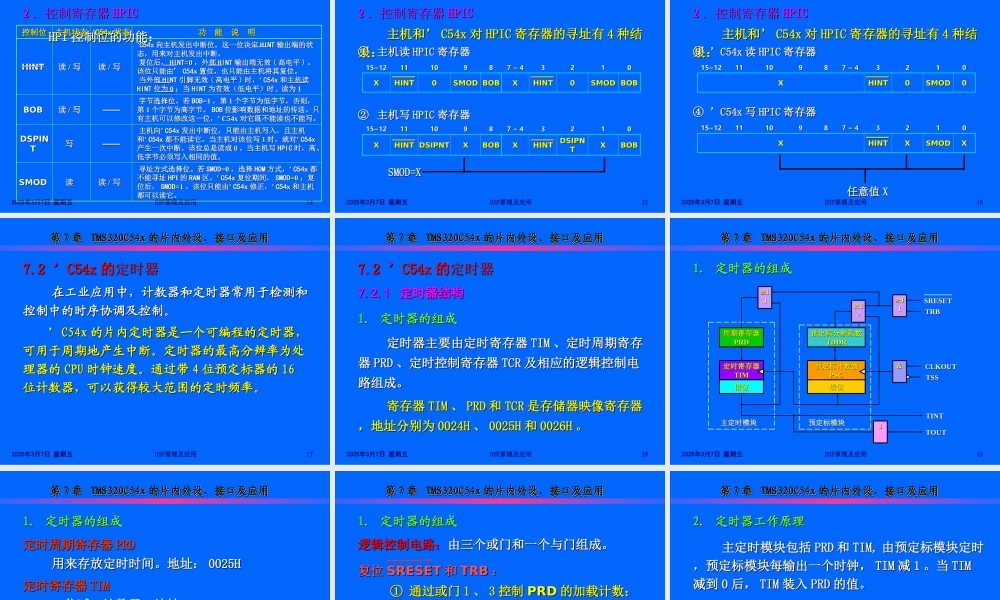 TMS320C54x片内外设、接口及应用
