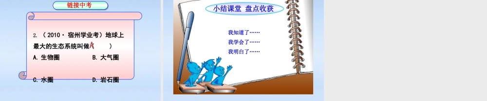七年级生物上册 第一单元第三章第一节 生物圈与栖息地课件 济南版 课件