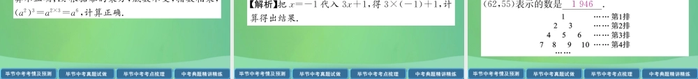 中考数学复习 第1章 数与式 第3课时 代数式与整式(精讲)课件