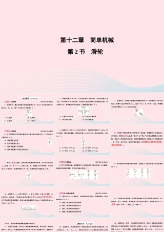 八年级物理下册 第12章 第2节 滑轮课件 (新版)新人教版 课件