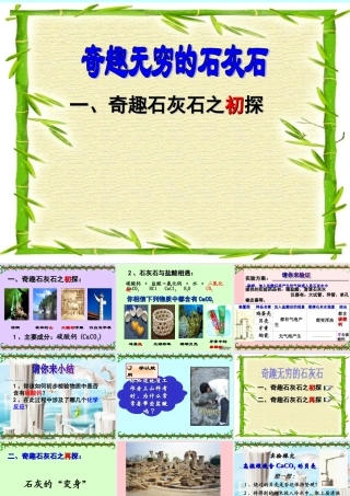 初三化学石灰石的利用课件 上教版 课件