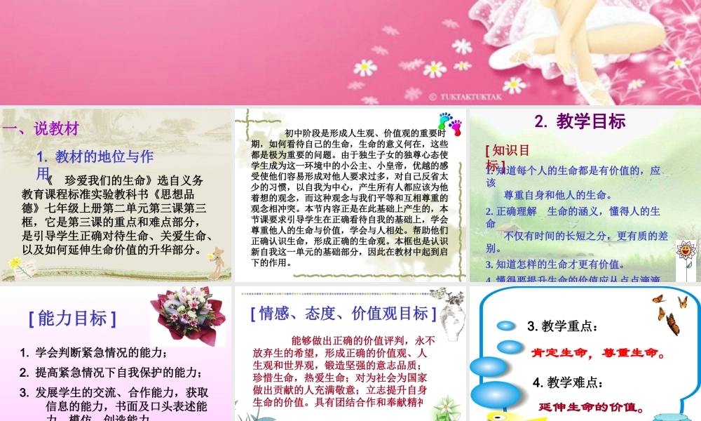 珍爱我们的生命课件