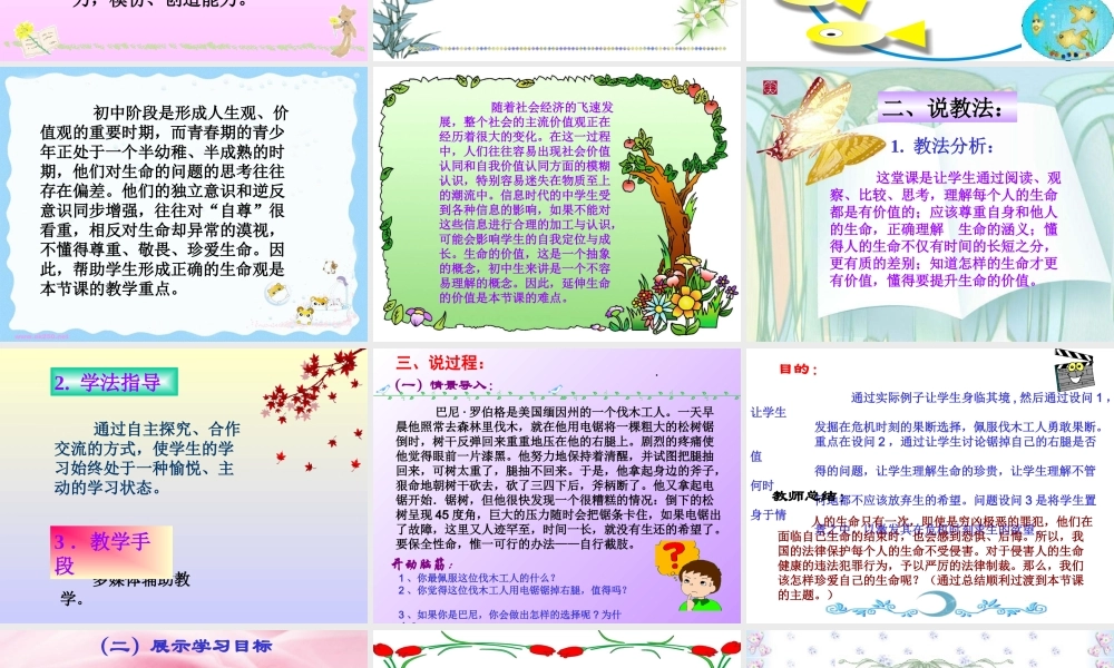 珍爱我们的生命课件