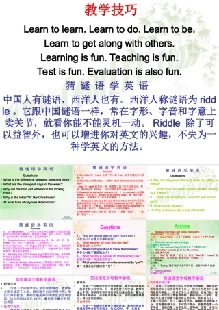 新课标英语教学技巧 课件