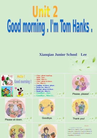 七年级英语上册 Starter Module 1 Unit 2 Good morning.I'm Tom Hanks1课件 外研版 课件