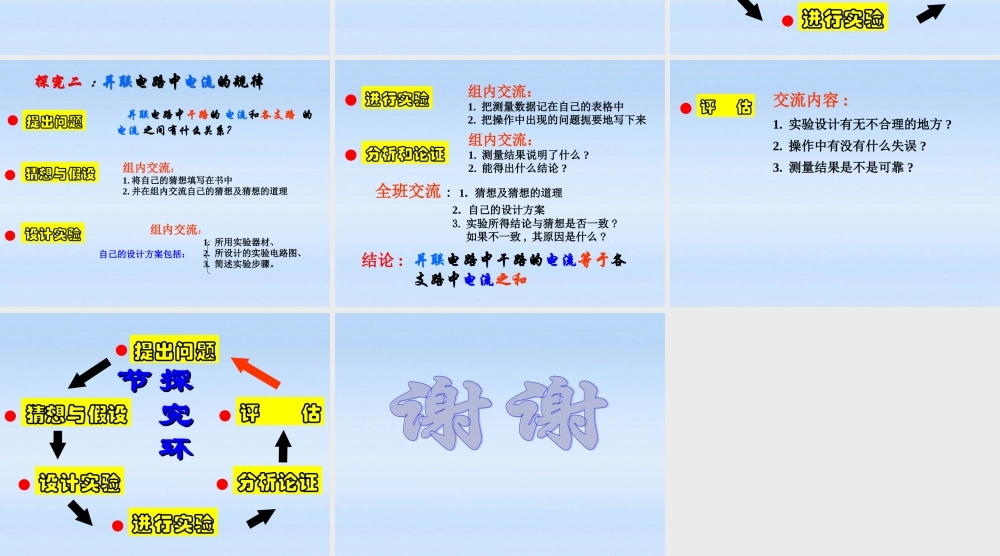 八年级物理上册 探究串 并联电路中电流的规律1课件 人教新课标版 课件