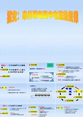 八年级物理上册 探究串 并联电路中电流的规律1课件 人教新课标版 课件