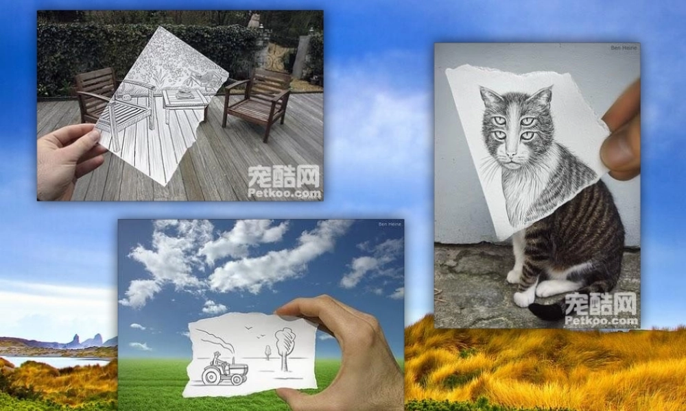 创意：相片加铅笔画