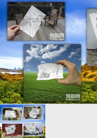 创意：相片加铅笔画