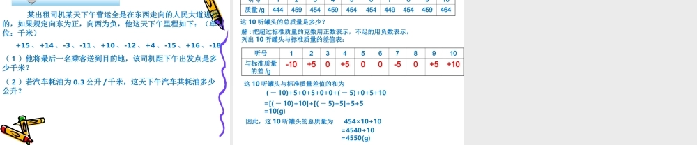 有理数的加法相关的运算律
