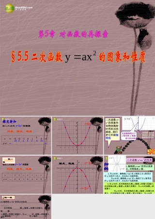 九年级数学下册(55 二次函数y=ax2的图象和性质)课件 青岛版 课件