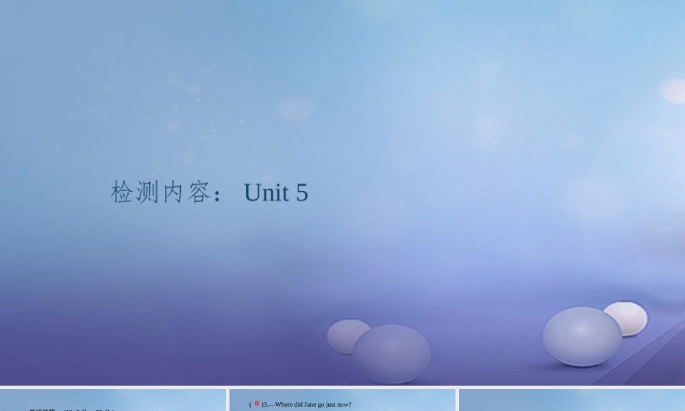 九年级英语全册 周周清5(Unit 5)课件 (新版)人教新目标版 课件