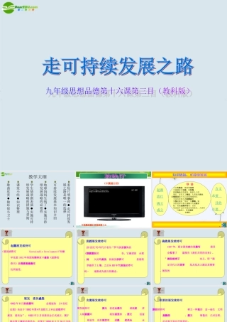 九年级政治 第十六课(可持续发展)课件 教科版 课件
