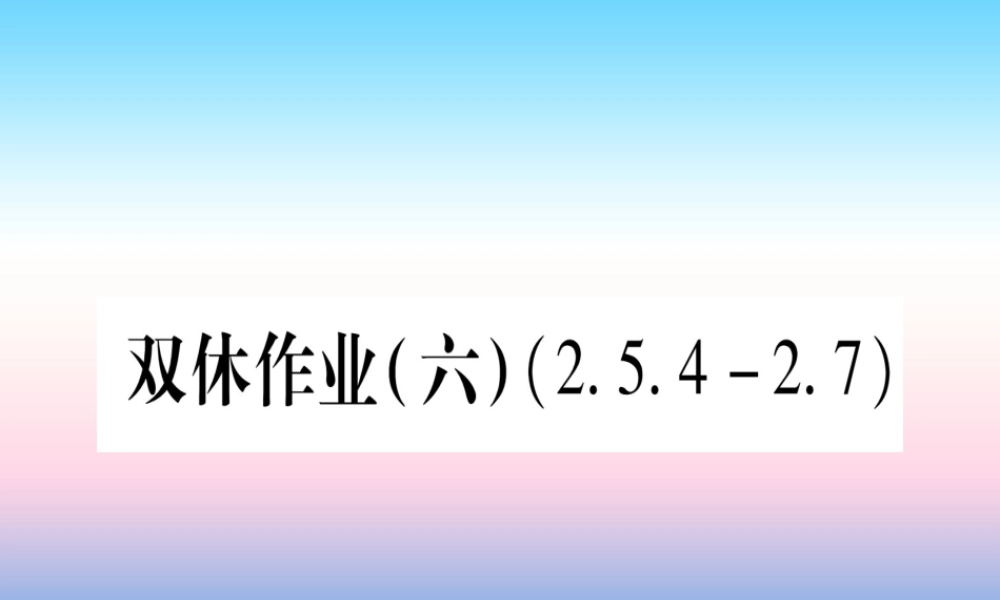 九年级数学下册 双休作业(六)作业课件 (新版)湘教版 课件