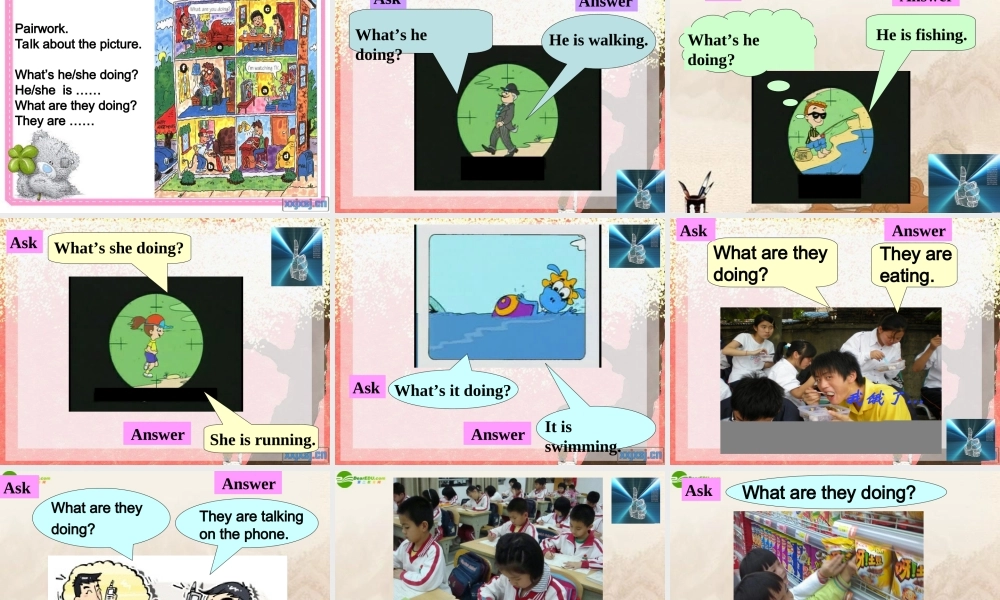 七年级英语下册 Unit 5 I'm watching TV课件 人教新目标板 课件