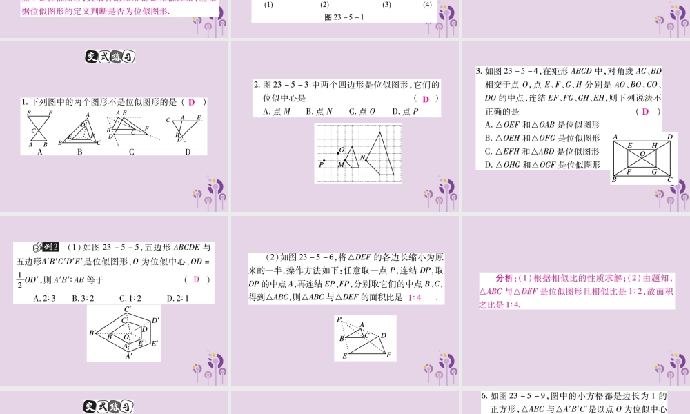 九年级数学上册 第23章 图形的相似 235 位似图形课件 (新版)华东师大版 课件