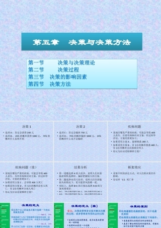 《管理学》课件---05决策与决策方法