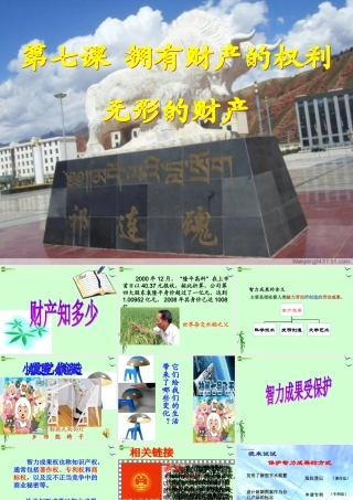 八年级政治下册 7.3(无形的财产)课件 人教新课标版 课件