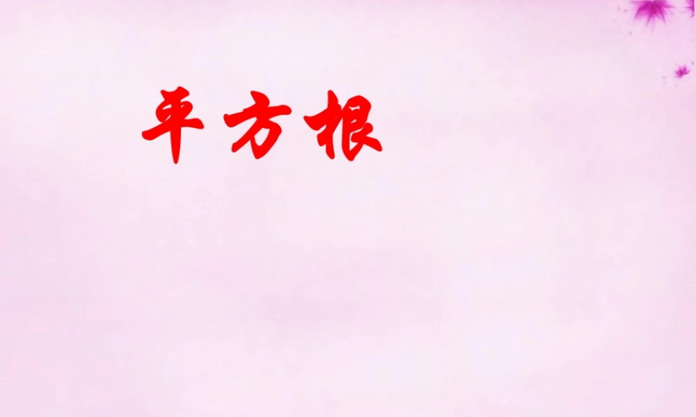 中学七年级数学下册 6.1(平方根)课件 (新版)新人教版 课件