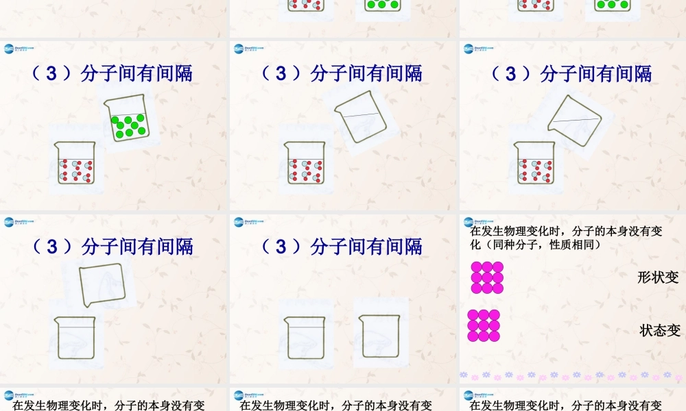 中学九年级化学上册 3.1 分子和原子课件 (新版)新人教版 课件
