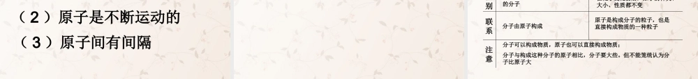 中学九年级化学上册 3.1 分子和原子课件 (新版)新人教版 课件