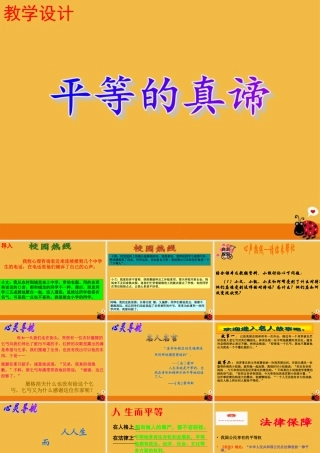 九年级政治 第八课 平等的真谛课件 教科版 课件