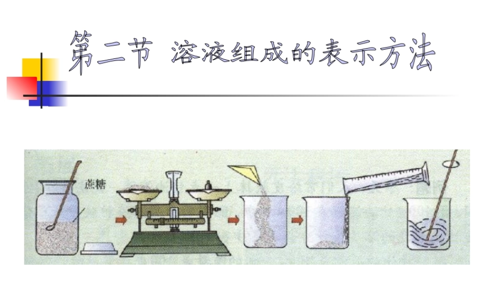 溶液组成的表示.ppt