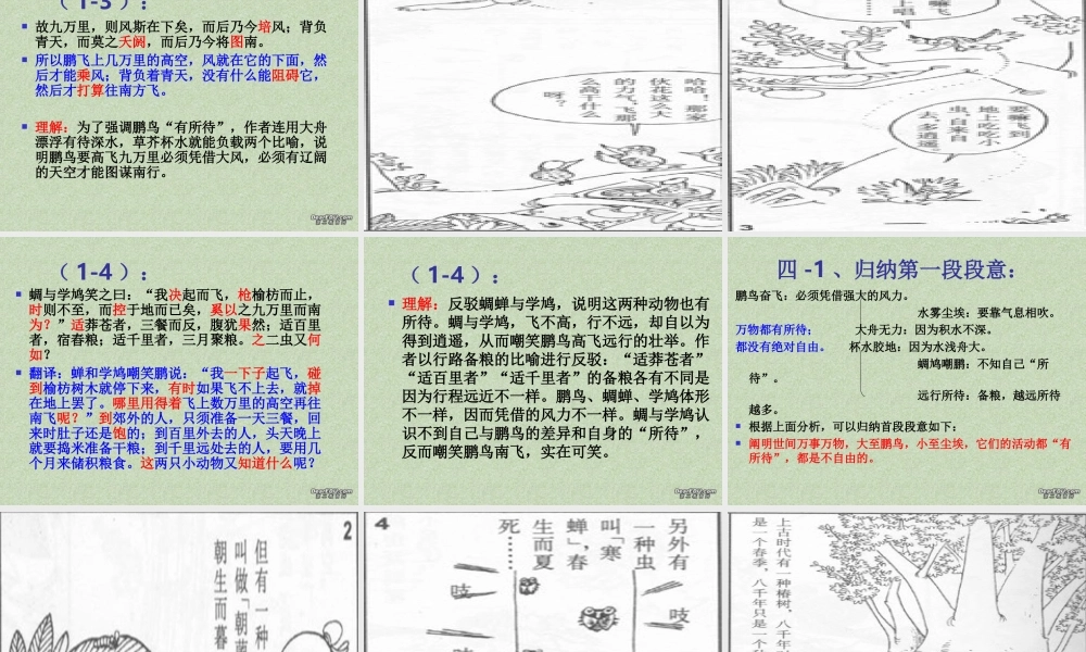 人教版高二语文下学期第六单元 逍遥游 课件
