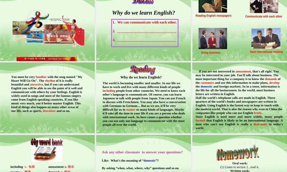 八年级英语下册Unit8课件2 课件