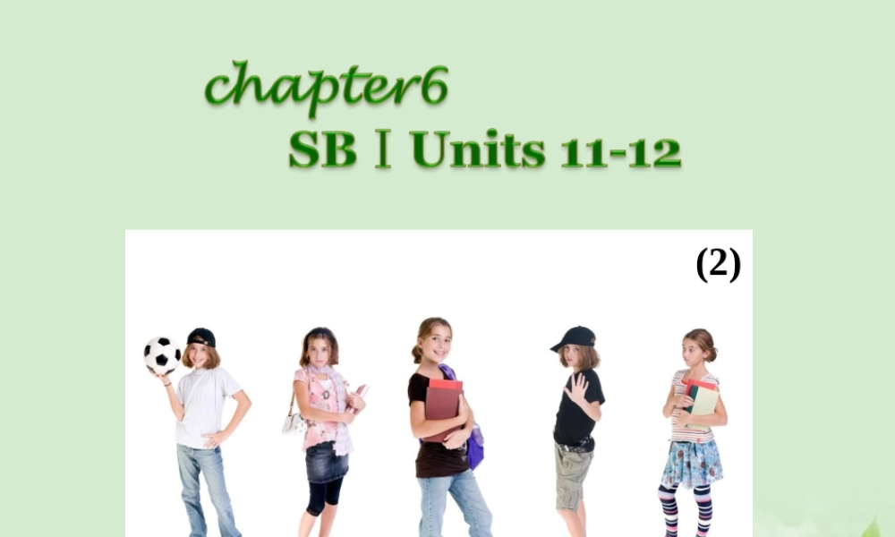广西省高考英语轮一轮复习 Chapter6 SBⅠUnits 11～122课件