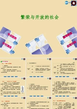 中考历史(繁荣与开放的社会)复习课件3 课件