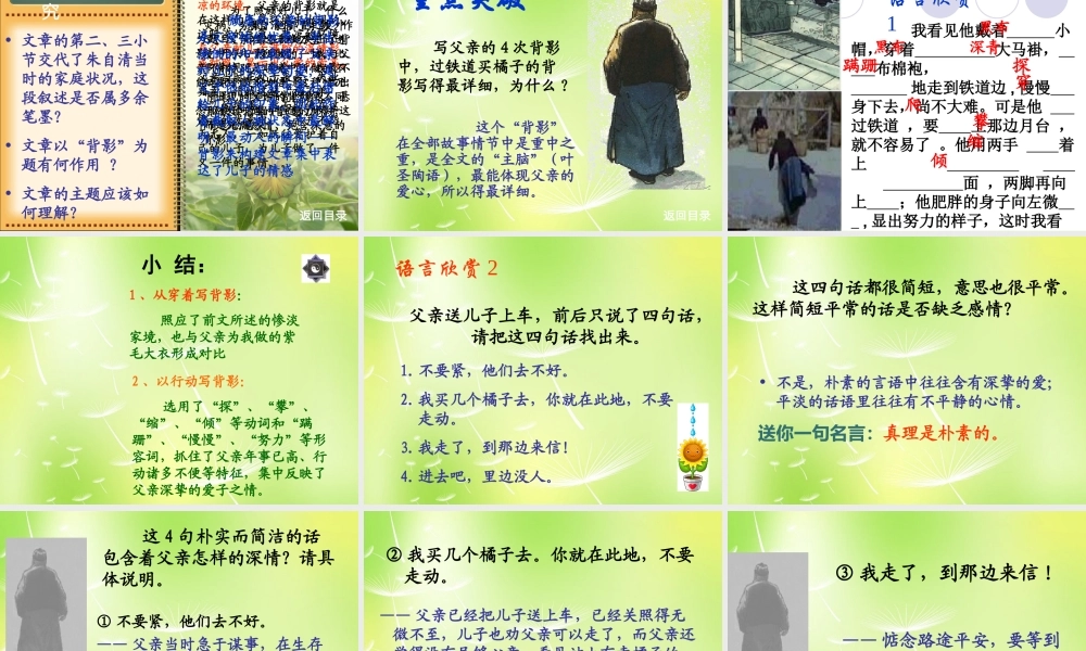 八年级语文上册 第三单元 11 背影课件2 (新版)苏教版 课件