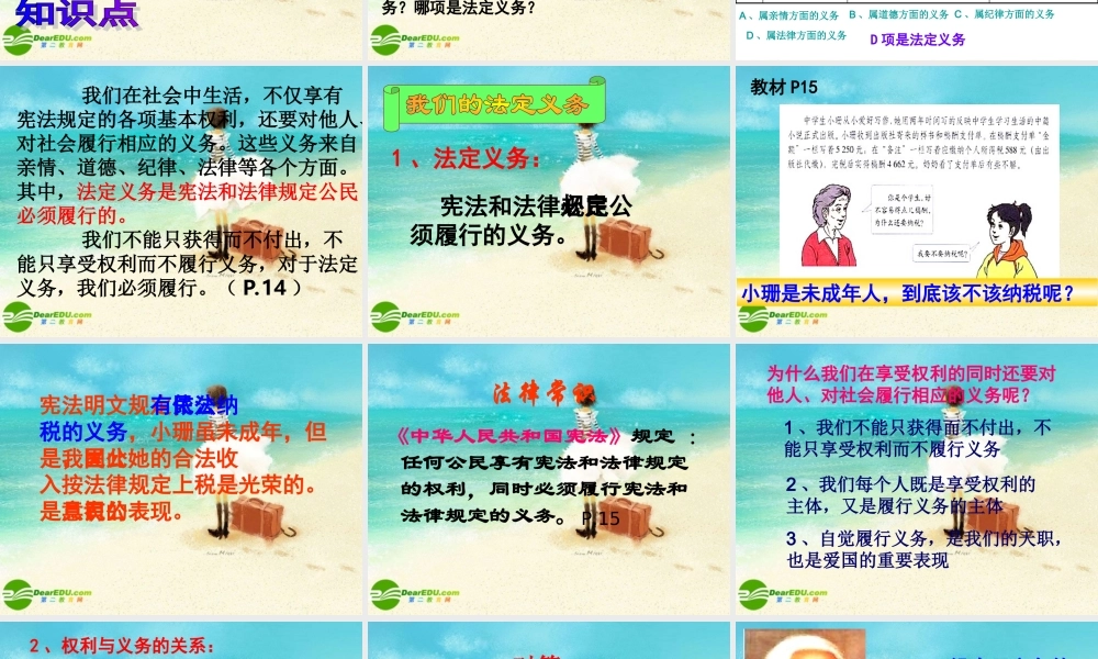 八年级政治下册 我们应尽的义务课件 新人教版 课件