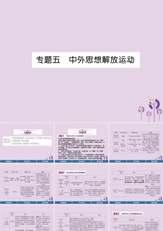 中考历史总复习 第二编 热点专题速查篇 专题5 中外思想解放运动(精讲)课件
