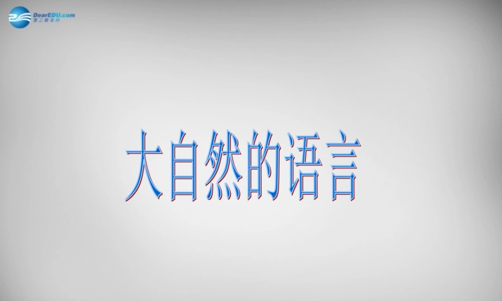 中学八年级语文上册 16 大自然的语言课件 新人教版