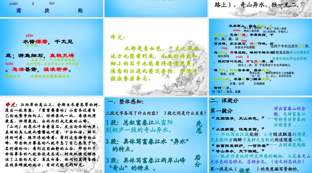 九年级语文下册 622 与朱元思书课件4 语文版 课件