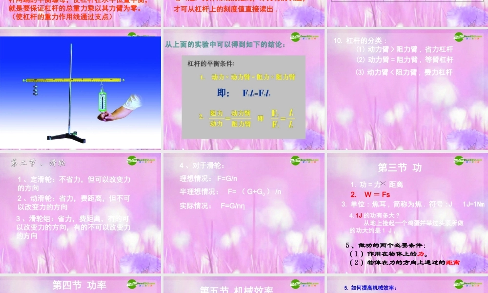 九年级物理 简单机械和功课件 人教新课标版 课件