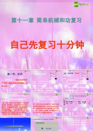 九年级物理 简单机械和功课件 人教新课标版 课件