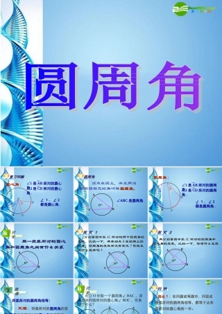 九年级数学下册 264 圆周角教学课件 沪科版 课件