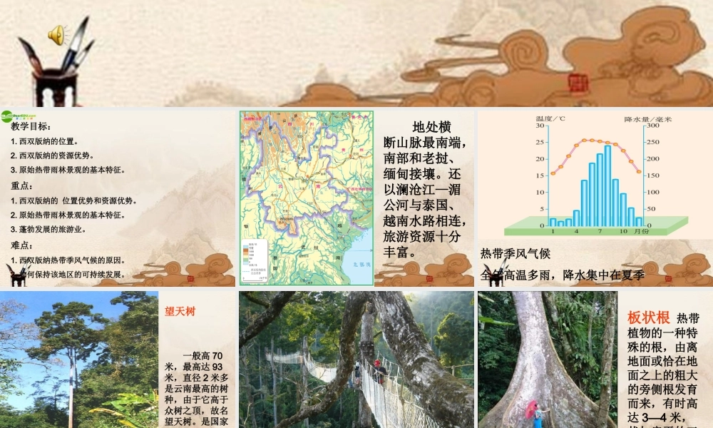 八年级地理下册 西南边陲的特色旅游区课件 人教新课标版 课件