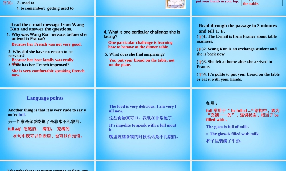 九年级英语全册 Unit 12 You re supposed to shake hands Section B Period 2(3a 4)课件 人教新目标版 课件