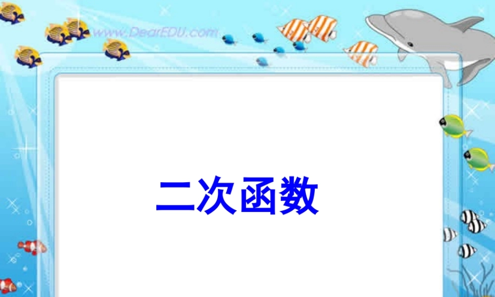 新课标初三数学二次函数 课件