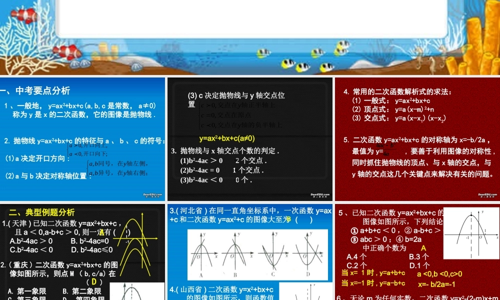 新课标初三数学二次函数 课件