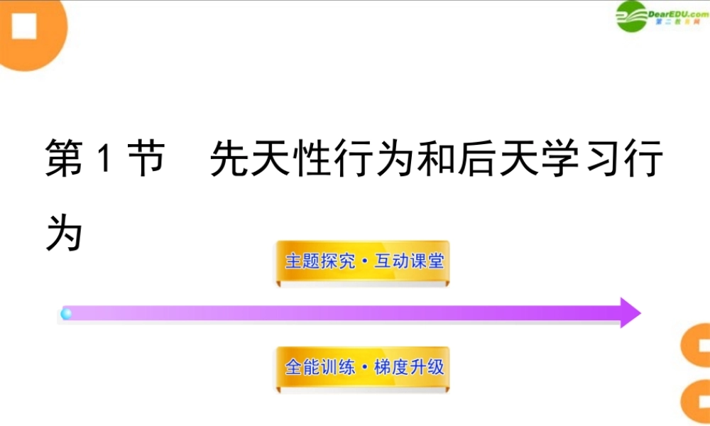 八年级生物上册 第16章第1节(先天性行为和后天学习行为)课件 北师大版 课件