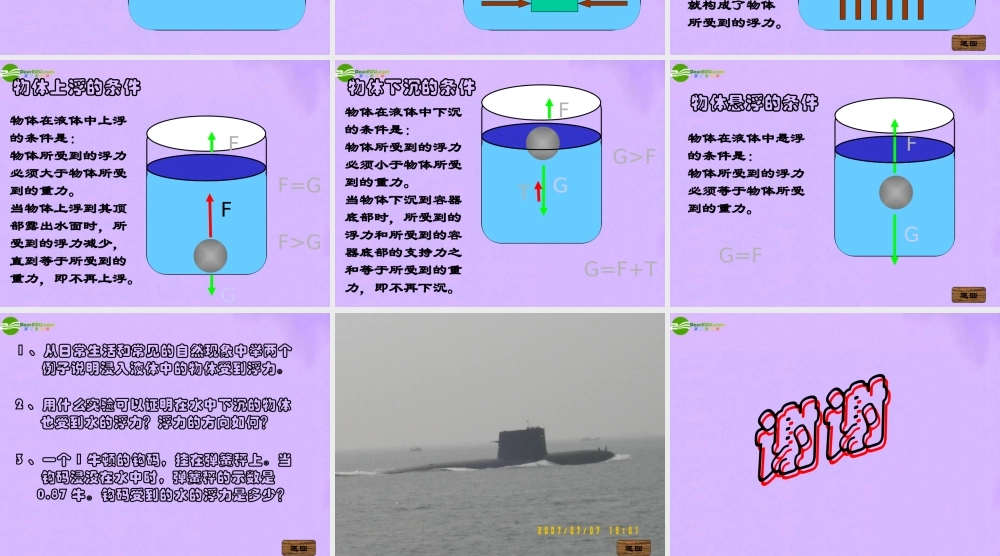 九年级物理 第十二章 浮力课件 人教新课标版 课件