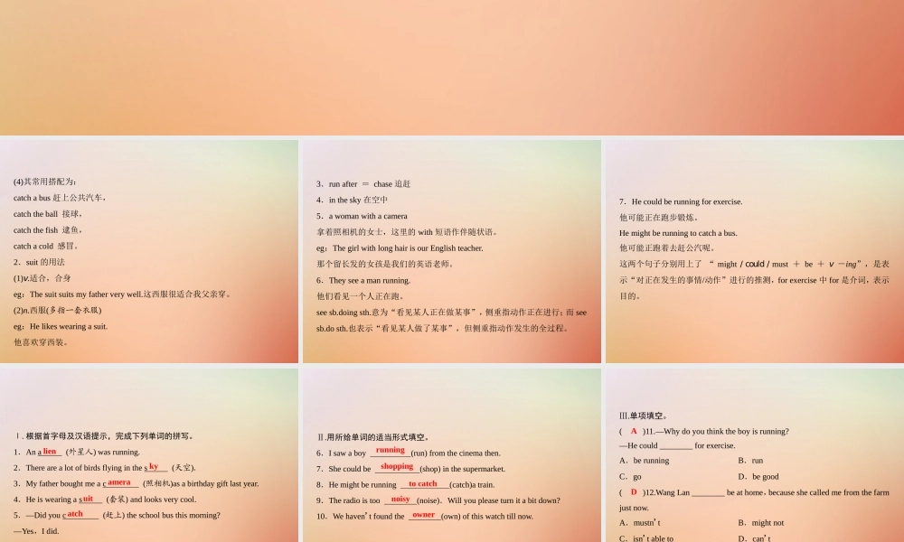 九年级英语全册 Unit 8 It must belong to Carla(第4课时)Section B(1a 1d)课件 (新版)人教新目标版 课件